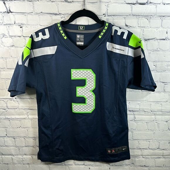 🏈 Russell Wilson Seahawks Children’s Jersey - Size Large - Picture 1 of 5